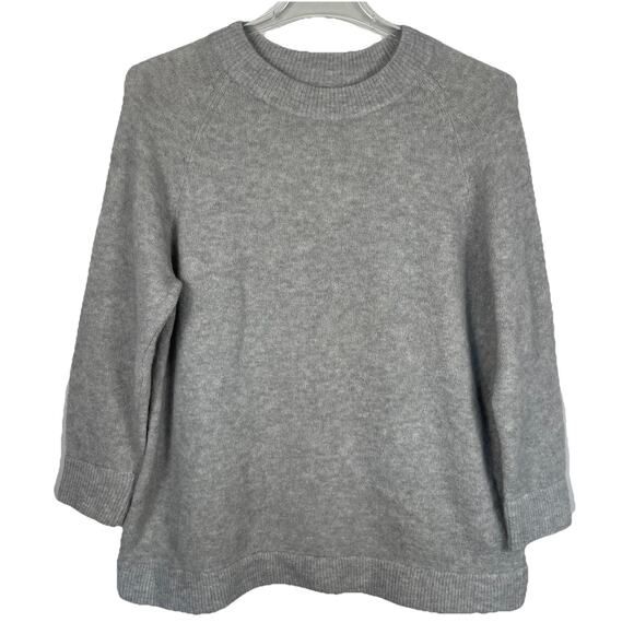 AYR Crew Neck Sweater Womens Large Gray Wool Mohair Blend Oversized Casual Warm - Picture 1 of 10